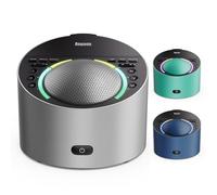 White Noise Sound Machine Diffusore di aromi espandibile e risonanza Schumann, guscio in metallo con oltre 50 suoni naturali lenitivi e luce notturna, per sonno, messa a fuoco, relax (grigio, AN-AIO25