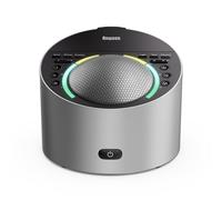 White Noise Sound Machine Diffusore di aromi espandibile e risonanza Schumann, guscio in metallo con oltre 50 suoni naturali lenitivi e luce notturna, per sonno, messa a fuoco, relax (grigio, AN-AIO25