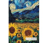 White Notebook 150 Pages with Van Gogh Collection - Cream Paper