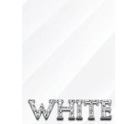 White: Oversized Decorative Book for Coffee Tables, Vanities and Shelf Styling | Crystal Diamond Lettering on a Pure White Cover | Stack Deco Books to Create a Bright Glam Home Look