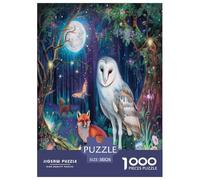 White Owl Jigsaw Puzzle Impossibili 1000Pcs Decorazione Per La Casa. Rilassamento E Intelligence Per Adulti E Bambini Da 12 Anni 38x26cm/1000pcs