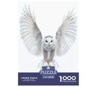 White Owl Puzzle Impossible 1000Pcs Decorazione Per La Casa. Rilassamento E Intelligence Per Adulti E Bambini Da 12 Anni 38x26cm/1000pcs