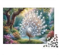 White PavonePuzzle 1000 Pezzi Cartone Riciclato Amatori Ruscello nella foresta Attività Indoor Adolescenti 12+, Relax Mentale, Regalo Natale 70x50cm/1000pcs