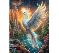 White Phoenix in A Magical Forest Puzzle 300 Pezzi Per Regalo Cartone Di Alta Qualità Per Adulti E Bambini Science Fiction Magical Dream Con Confezione Regalo Per Tutte Le Occasioni Qualità Premium 3