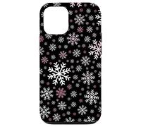 White Pink Snowflakes Pattern Winter Christmas Holidays Snow Custodia per iPhone 12/12 Pro