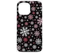 White Pink Snowflakes Pattern Winter Christmas Holidays Snow Custodia per iPhone 13 Pro Max