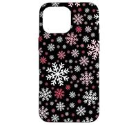White Pink Snowflakes Pattern Winter Christmas Holidays Snow Custodia per iPhone 16 Pro Max