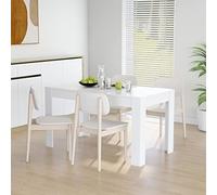 White Plywood Dining Table 140 x 74,5 x 76 cm - Modern Kitchen & Living Room Furniture, High Dining Tavoli, Stilish Dining Room Tavoli, Contemporary Soggiorno Tavoli