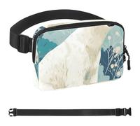 White Polar Bear-1537 - Marsupio a tracolla per uomo e donna, borsa da cintura per viaggi, casual, passeggiate, corsa, escursionismo, ciclismo, multicolore, 4 x 23 x 15 cm, Multicolore,