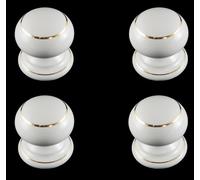 White porcelain Ceramic Credenza Armadio Porta one piece knobs Linea Oro Design