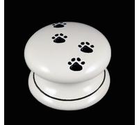 White porcelain Ceramic Credenza Pomelli Porta Zampa Stampe Design con Nero Line