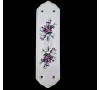 White porcelain Placca Protettiva Porta Spingere Piastra 27.9cm x 7.6cm Dolce