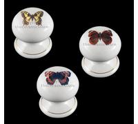 White porcelain Rosso, Giallo, Arancione Farfalla Armadio Pomello 40mm O 50mm