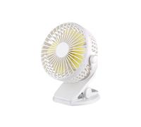 White Quiet USB Fan, Portable USB Desk Fan with Rechargeable Battery, 3 Speed Rotating Cooling Fan