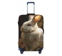 White Rabbit in The Forest - Copribagagli da viaggio elastico, antipolvere, antigraffio, adatto per valigie da 56-61 cm