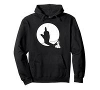 White Rabbit Mostra Il Dito Medio nell'ombra Felpa con Cappuccio