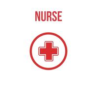 White&Red: A nice notebook for hospitals and nurses, clean white and visible red inscriptions