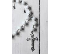 White Rosary on Wood Journal: Hardcover, 6x 9 Inches, 180 Pages, Lined Notebook, Matte Finish. Spiritual Catholic Christian Religious