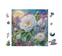 White Rose Moonlight Garden Rompicapo 100 Pezzi Per Professionisti Cartone Rigido Incastro Preciso Per Esercizio Mentale Da Passatempo Qualità Museale Edizione Esclusiva 28x28cm