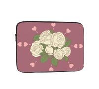 White Rose of Love - Custodia per computer da 17 pollici, adatta per ufficio, viaggi, pendolarismo e viaggi d'affari.