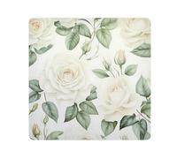 White Roses - Panno adesivo per fotocamera, motivo quadrato magico, autoadesivo, per obiettivo, antigraffio, per proteggere l'obiettivo e il trucco, 35 x 35 cm, Multicolore, 21.7x21.7in, moderno