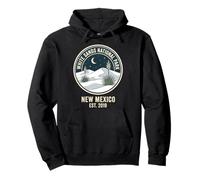 White Sands National Park New Mexico Vintage Night Yucca Art Felpa con Cappuccio