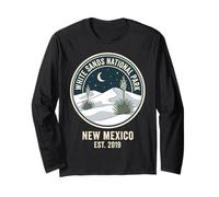 White Sands National Park New Mexico Vintage Night Yucca Art Maglia a Manica