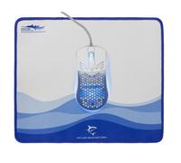 WHITE SHARK MEGALODON - Mouse gaming USB 7200 DPI con RGB e tappetino 30x25 cm