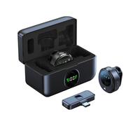 White Shark Set 2 Mini Microfoni Lavalier Wireless con Ricevitore USB-C™ e Custo
