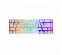 White Shark Tastiera Gaming USB 68 Tasti con Retroilluminazione LED RGB Bianco