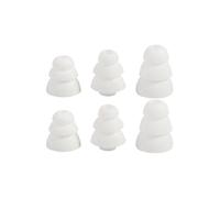 (White) Silicone In-Ear Earphone Covers Replacement Earbuds Bud Tips Earbuds Headphone Ear Tips Three Layers White