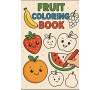 White Simple Fruits Coloring Book Worksheet
