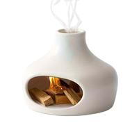 White Smudge Bowl Burner - 12,5 cm Ceramic Incense Holder, Elegant Ash Catcher, Unique Spiritual Decor for Altar | Sacred Smudging Vessel for Home Yoga Meditation Room Healings