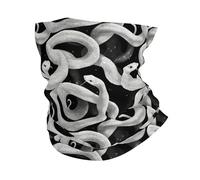 White Snake Print 26X30Cm Antiscivolo Ghetta da Collo Antipolvere Sciarpa A Mezza Faccia per Sports Ciclismo Donna