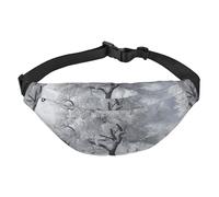 White Snow Tree - Marsupio da uomo e da donna, alla moda, con tracolla regolabile, impermeabile, per viaggi, escursionismo, sport, nero, taglia unica, Nero , Taglia unica