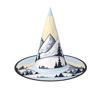 White Snowy Mountains 1 pz Halloween strega cappello costume partito cappello adatto per giochi teatrali accessori