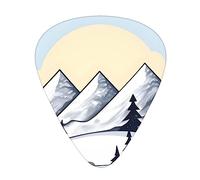 White Snowy Mountainsguitar Plettro Set da 12 pezzi, 3 spessori con custodia per basso, chitarra elettrica e altro ancora.