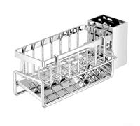 White Stainless Steel Sink Caddy 23cm Rust-Proof(Gray) | per premium stainless steel, rust-resistant coating, white modern finish, fits standard sinks, daily use
