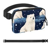 White Star Polar Bear-1699 - Marsupio a tracolla per uomo e donna, borsa da cintura per viaggi, casual, passeggiate, corsa, escursionismo, ciclismo, multicolore, 4 x 23 x 15 cm, Multicolore,