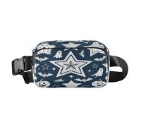 White Star Pumpkin Bat Blu Scuro Trendy Marsupio Borsa a tracolla per donna d'affari Piccola con Cinghia Regolabile per lo Shopping Sport Lavoro mandiles para mujer de cocina