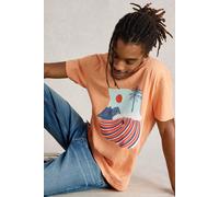 White Stuff Abersoch Surfs Up Graphic Tee Pink Print Taglia: L | T-shirt stampate Outlet | Uomo | Rosa