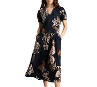 White Stuff Abito in Jersey Leah di White Stuff - Eleganza Quotidiana con Scollo a V e Gonna Ampia - Navy Multi - Taglia 46R