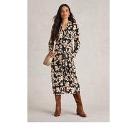 White Stuff Annie Jersey Shirt Dress Black Print Taglia: 14R | Abiti in T-Shirt Outlet | Donna | Nero