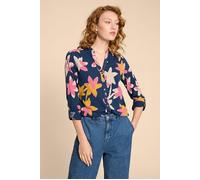 White Stuff Annie Jersey Shirt Navy Print Taglia: 6 | Camicie Abbottonate Outlet | Donna | Blu