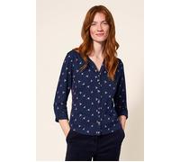 White Stuff Annie Jersey Shirt Navy Printed Taglia: 8 | Camicie Abbottonate Outlet | Donna | Blu