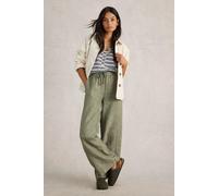 White Stuff Belle Linen Wide Leg Trouser Mid Green Taglia: 6 LONG | Pantaloni Outlet | Donna | Bianco