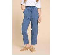 White Stuff Elle Linen Blend Trouser Blue Taglia: 18 REGULAR | Pantaloni dritti Outlet | Donna | Bianco