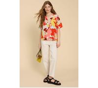 White Stuff Jamie Linen Blend Top Orange Printed Taglia: 12 | Magliette intime Outlet | Donna | Bianco