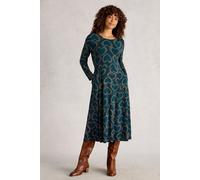 White Stuff Madeline Jersey Dress Teal Multi Taglia: 8 REGULAR | Abiti Midi Outlet | Donna | Ciano