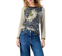 White Stuff Maglietta Clara Langarm da Donna - Abbigliamento Casual Essenziale - Green PR - Taglia 38